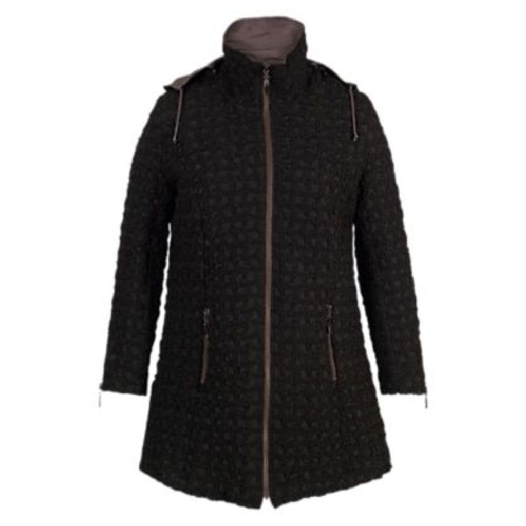 Chesca Hooded Mini Bonfire Quilted Coat
