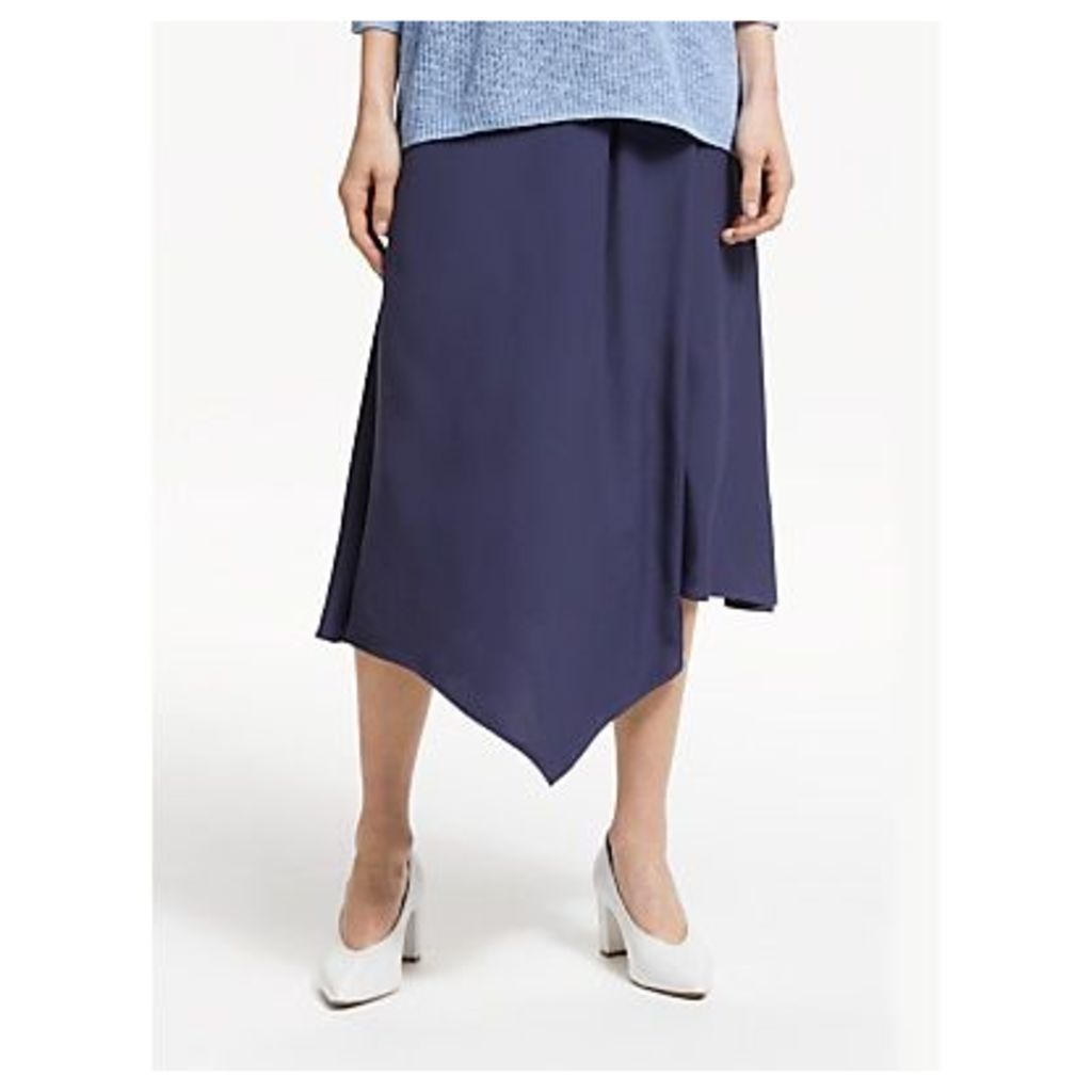 John Lewis & Partners Asymmetric Fold Midi Skirt