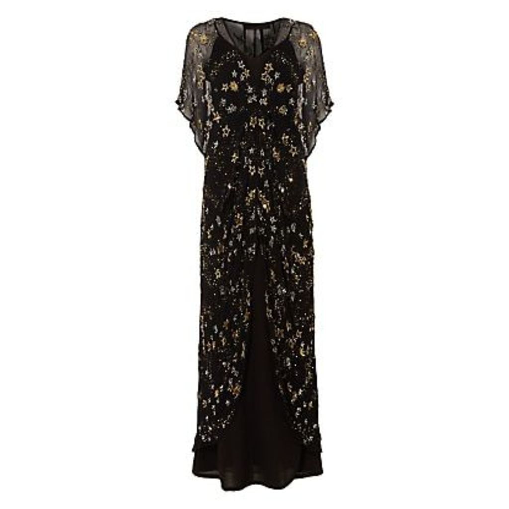 Phase Eight Collection 8 Carlotta Embroidered Dress, Black/Gold