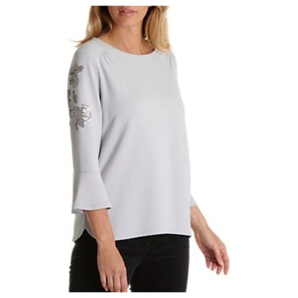 Betty Barclay Embellished Sleeve Top, Pale Mauve
