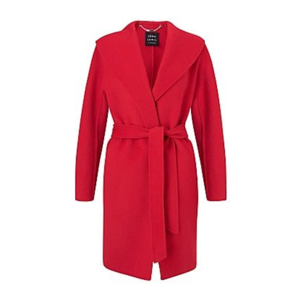 John Lewis & Partners Shawl Collar Wrap Jacket, Dacquiri Red