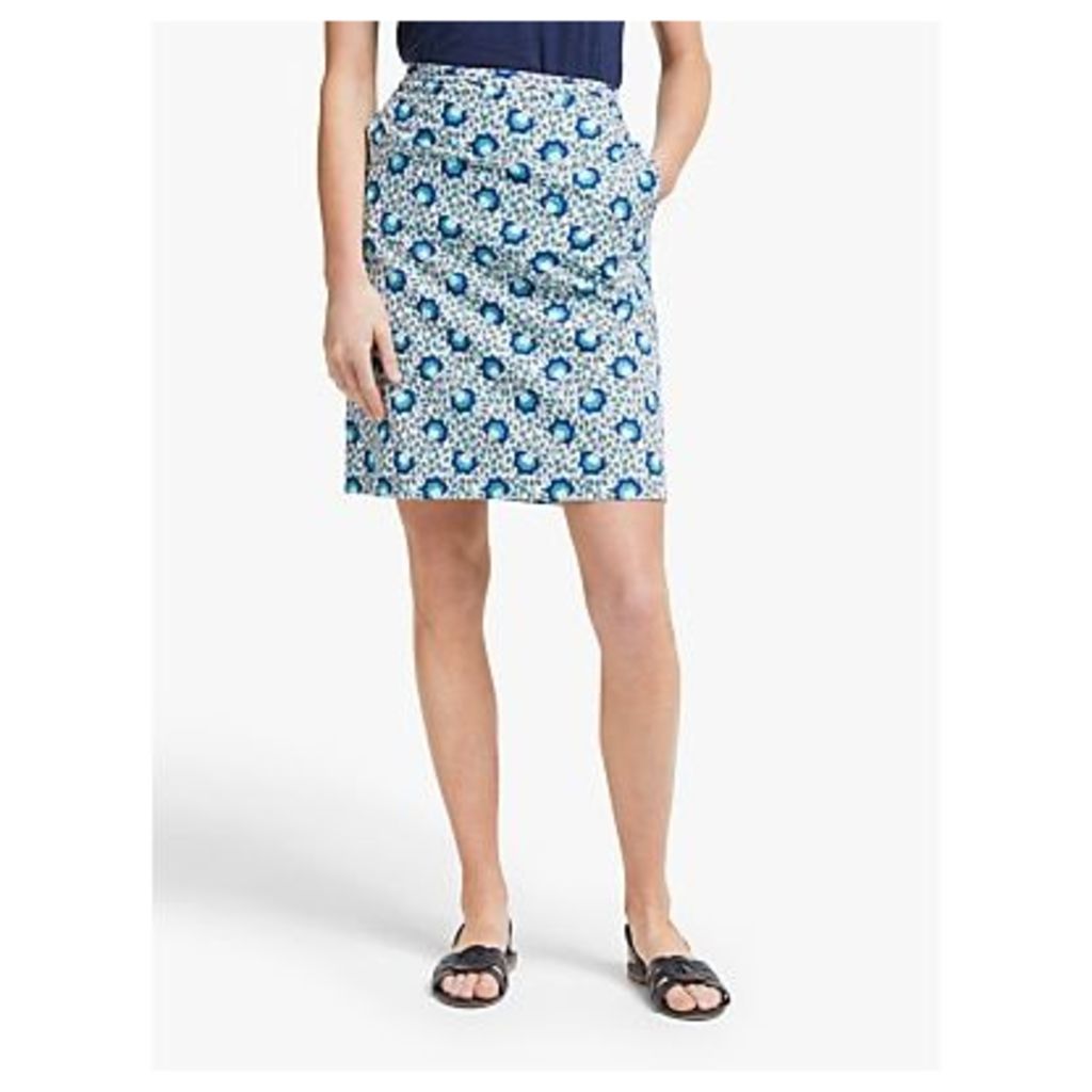 Boden Cotton A-Line Skirt, Indian Ocean