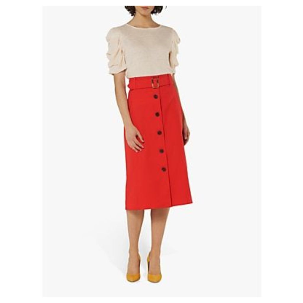 L.K.Bennett Oda Cotton Skirt, Red