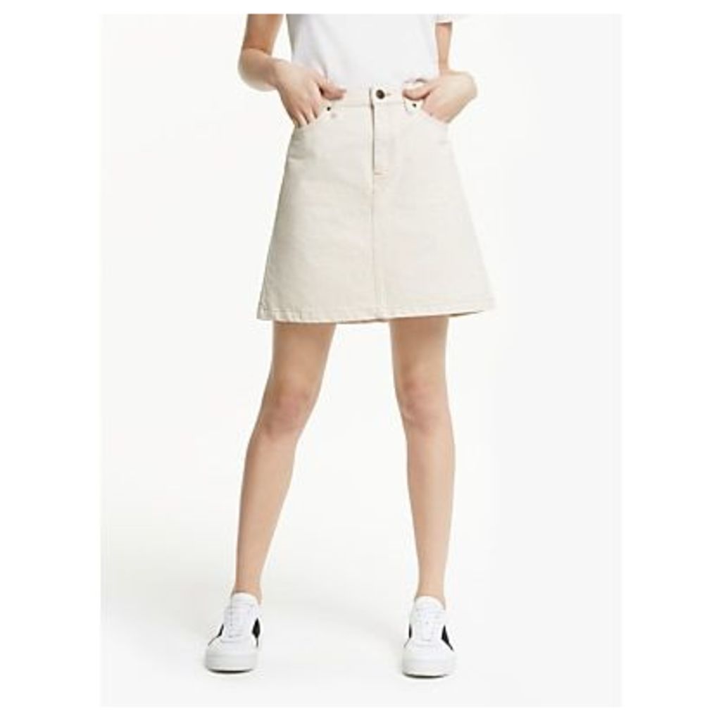 Lee A-Line Denim Skirt, Off White
