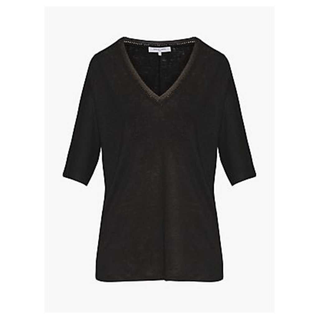 Gerard Darel Vera Linen T-Shirt, Black