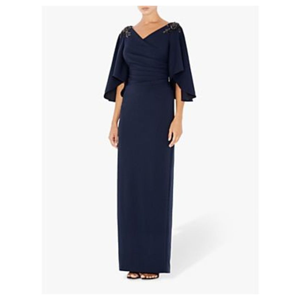 Adrianna Papell Ruched Embellished Dress, Blue