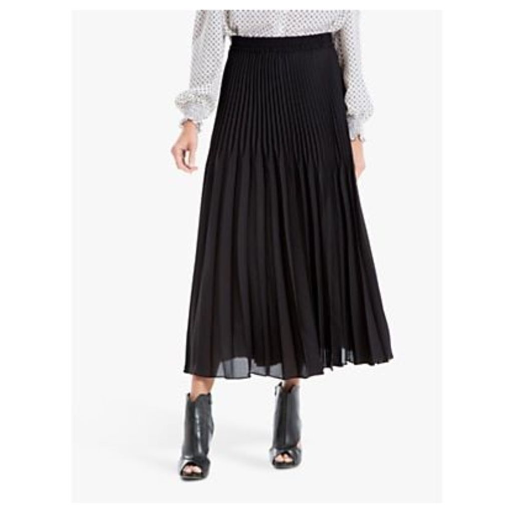 Max Studio Pleated Skirt, Black