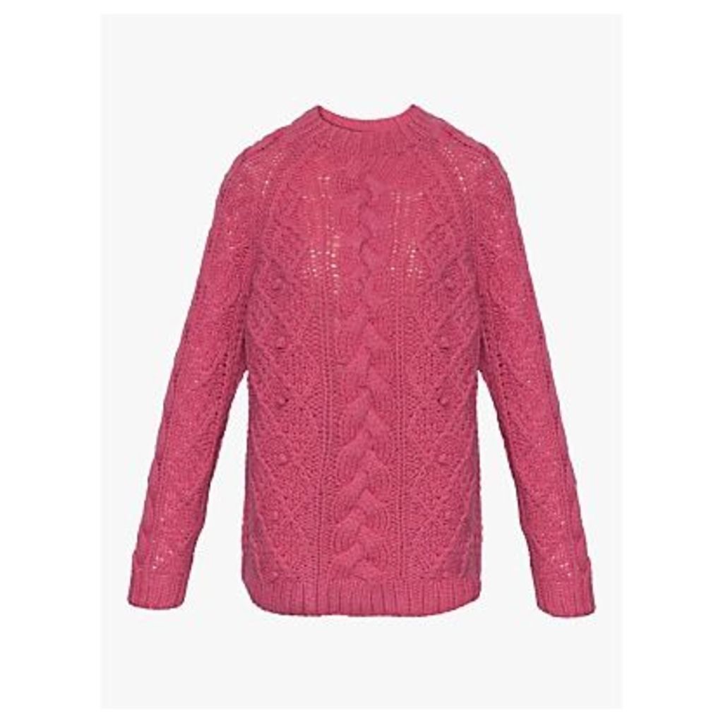Gerard Darel Sun Cable Knit Jumper, Pink