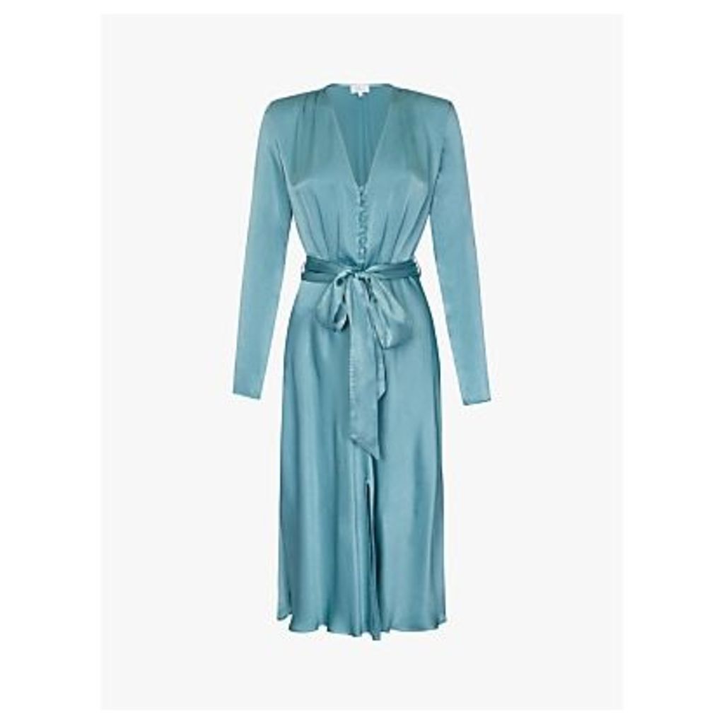 Ghost Meryl Satin Button Dress