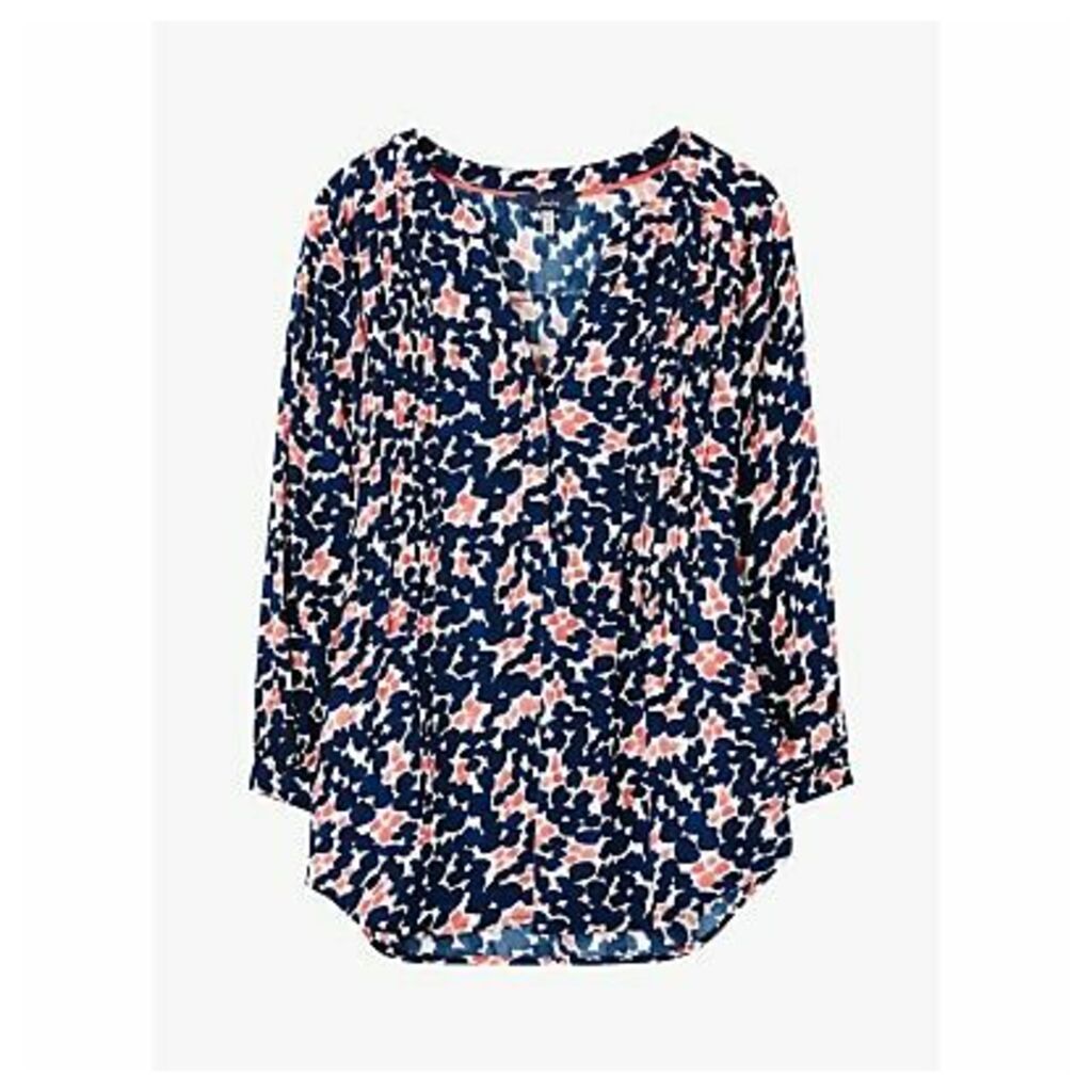Joules Rosamund Floral Print Blouse, Inky Lilypads