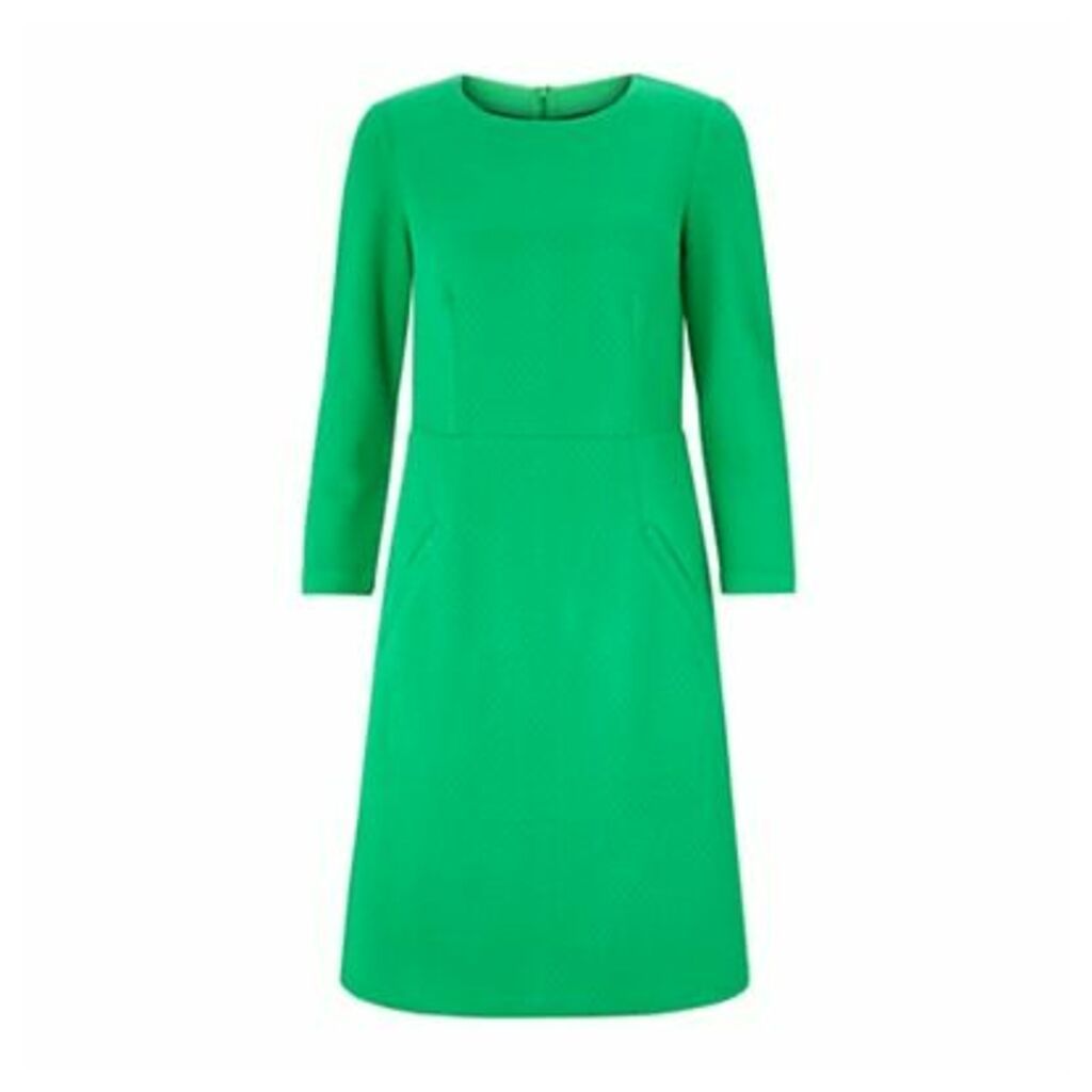 Boden Agnes Jacquard Dress, Highland Green