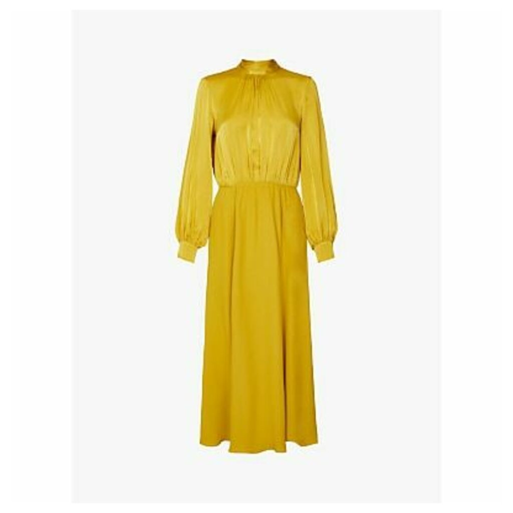 Renae Satin Dress, Yellow