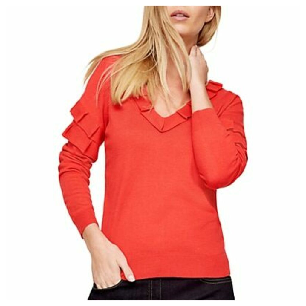 Renee Ruffle Jumper, Coral