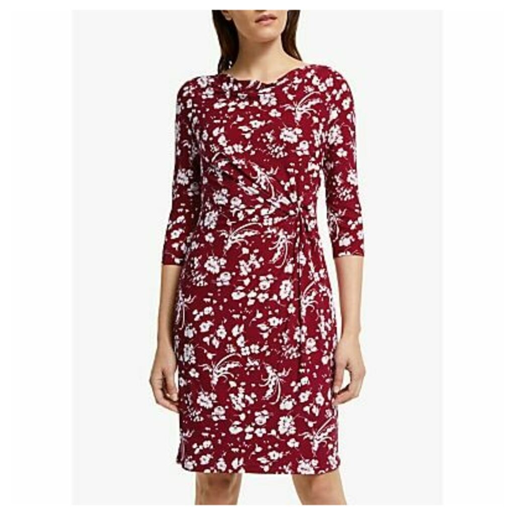 Lauren Ralph Lauren Trava Floral Print Dress, Dark Raspberry