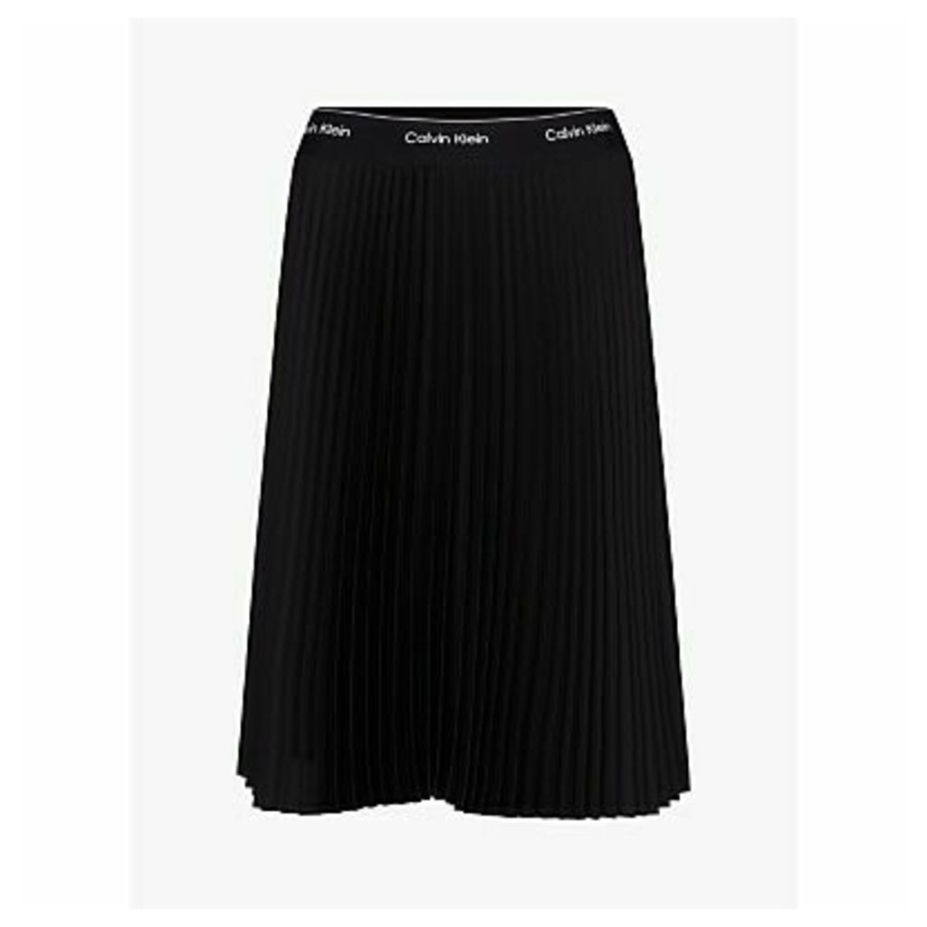 Sunray Pleat Skirt, Black