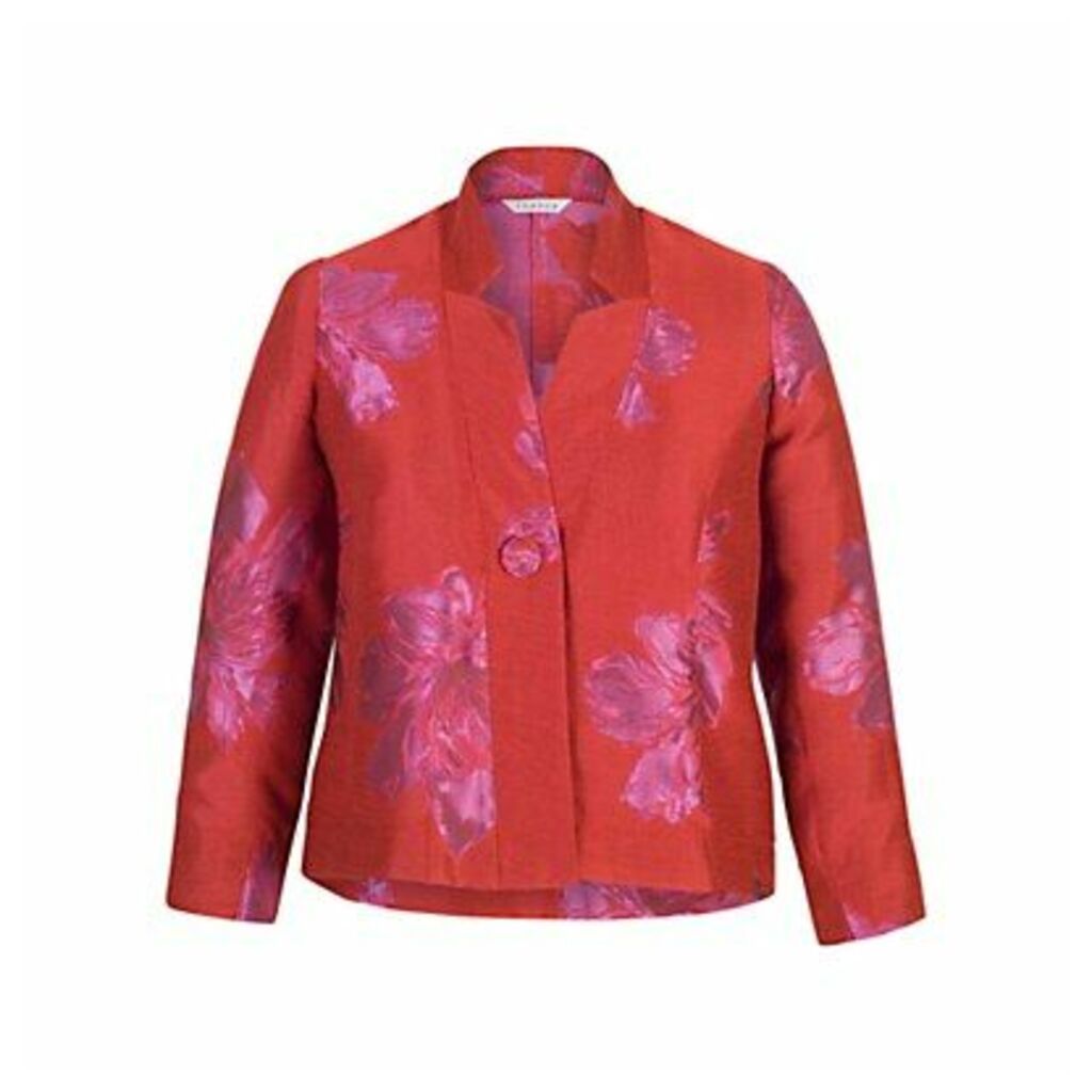 Chesca Two-Tone Floral Jacquard Jacket
