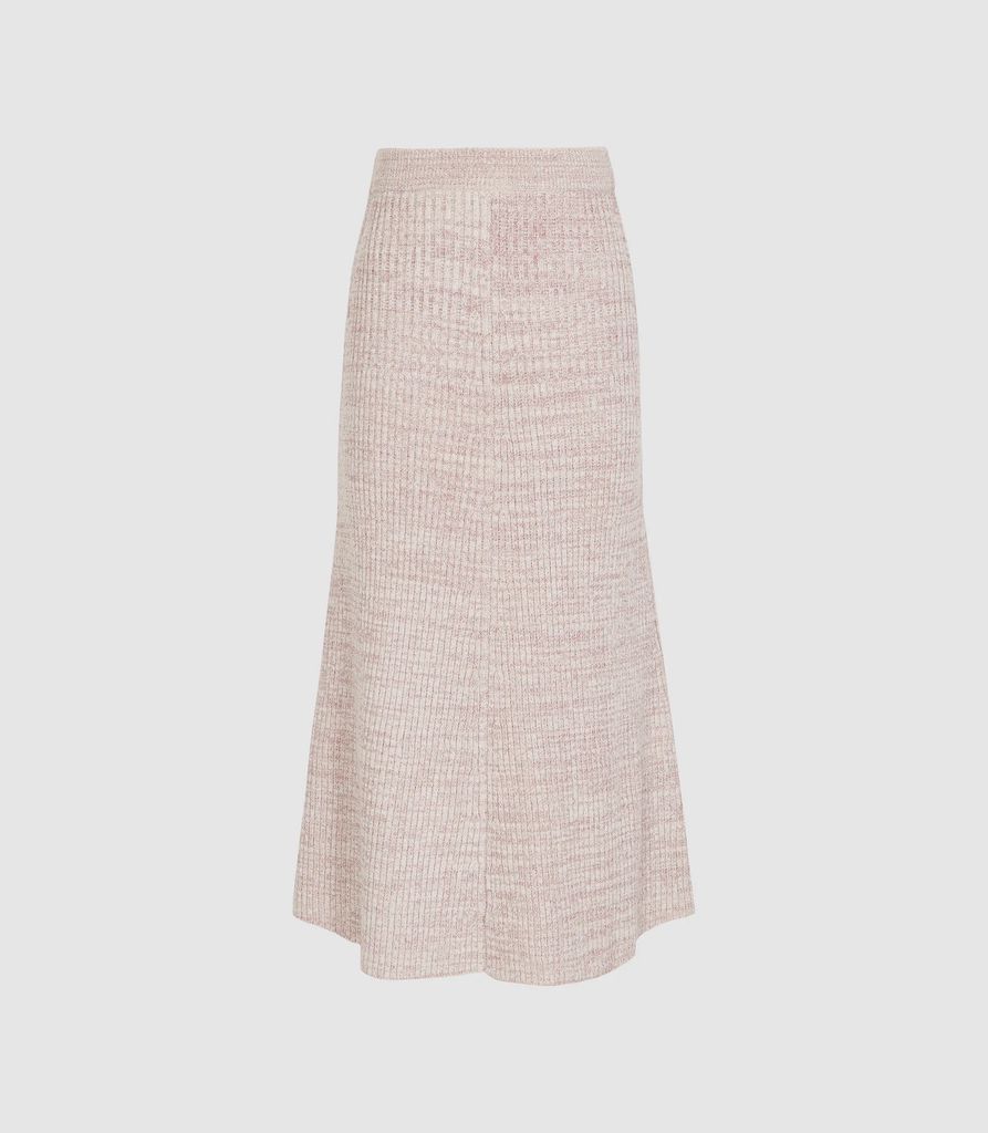 Skyla - Knitted  Midi Skirt in Pink, Womens, Size XS