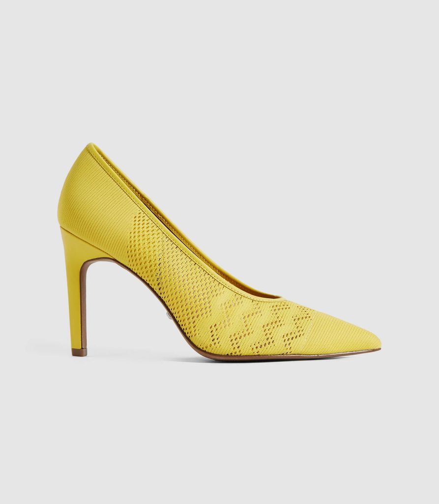 Zena - Mesh Court Shoes in Yellow, Womens, Size 3