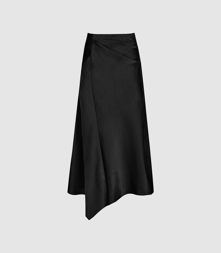 Aspen - Satin Slip Skirt in Black, Womens, Size 4