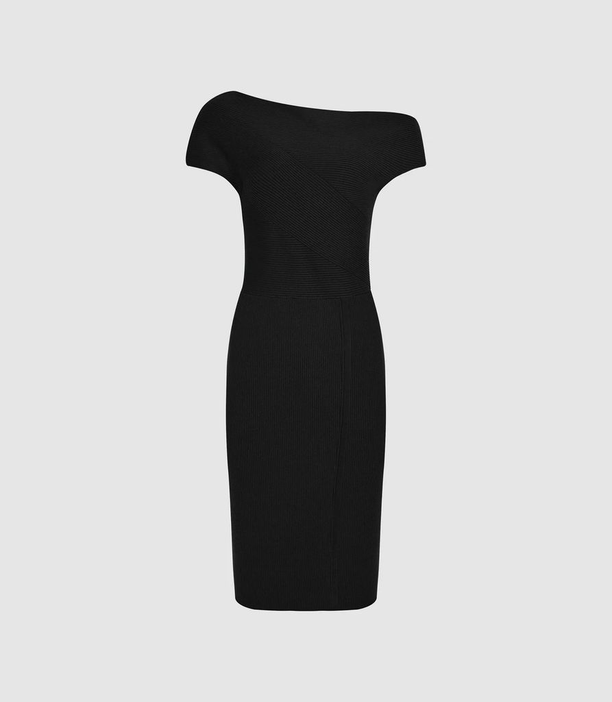 Lavinia - Knitted Bodycon Dress in Black, Womens, Size XS