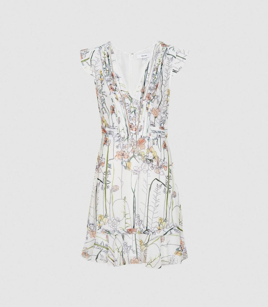 Juliette - Floral Printed Mini Dress in Multi, Womens, Size 8