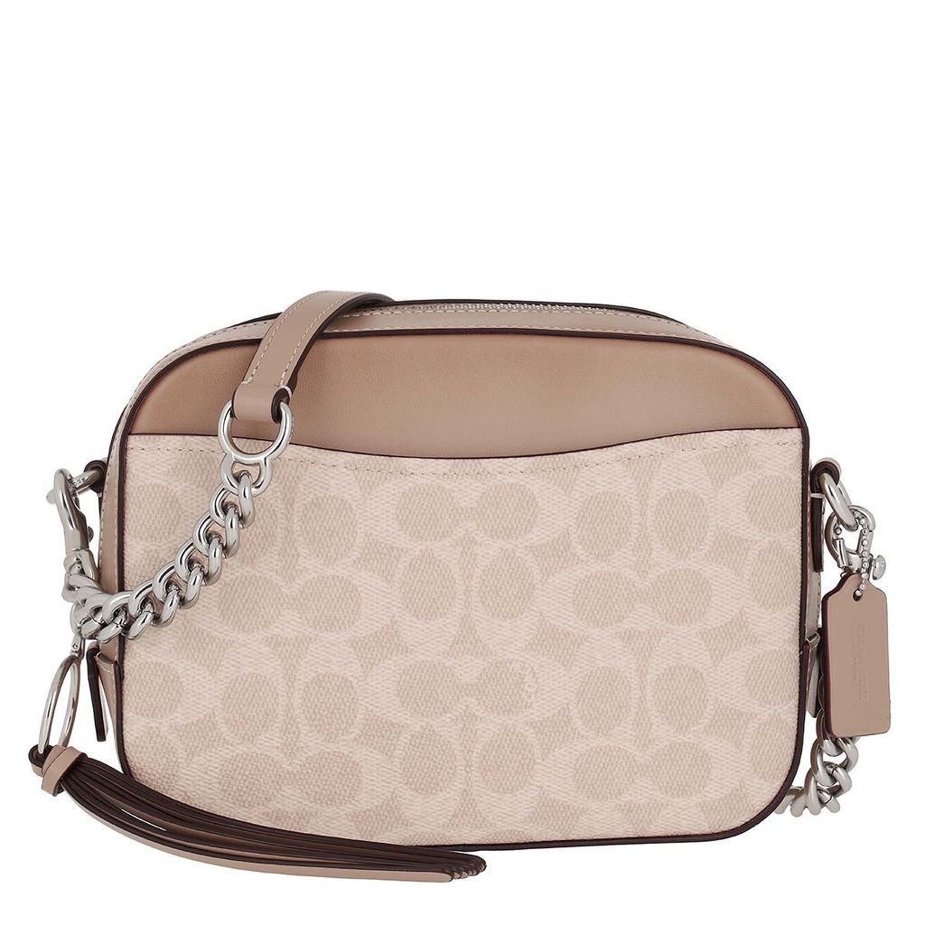 Cross Body Bags - Coated Canvas Signature Camera Bag Sand Taupe - beige - Cross Body Bags for ladies