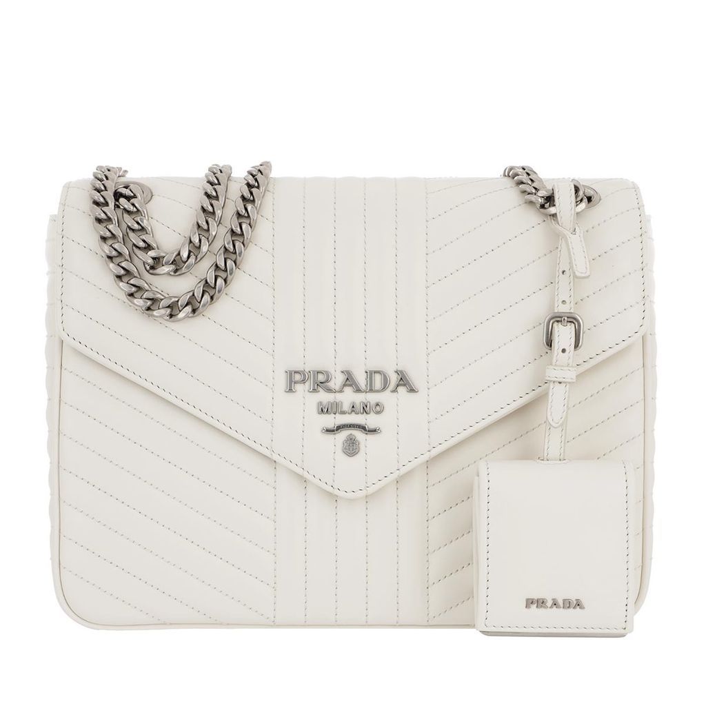 Cross Body Bags - Diagramme Shoulder Bag Leather Bianco - white - Cross Body Bags for ladies