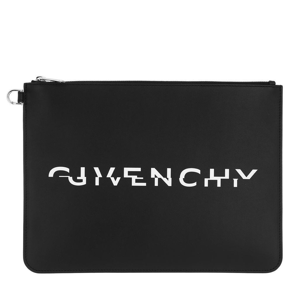 Clutch - Large Zipped Logo Pouch Black - black - Clutch for ladies