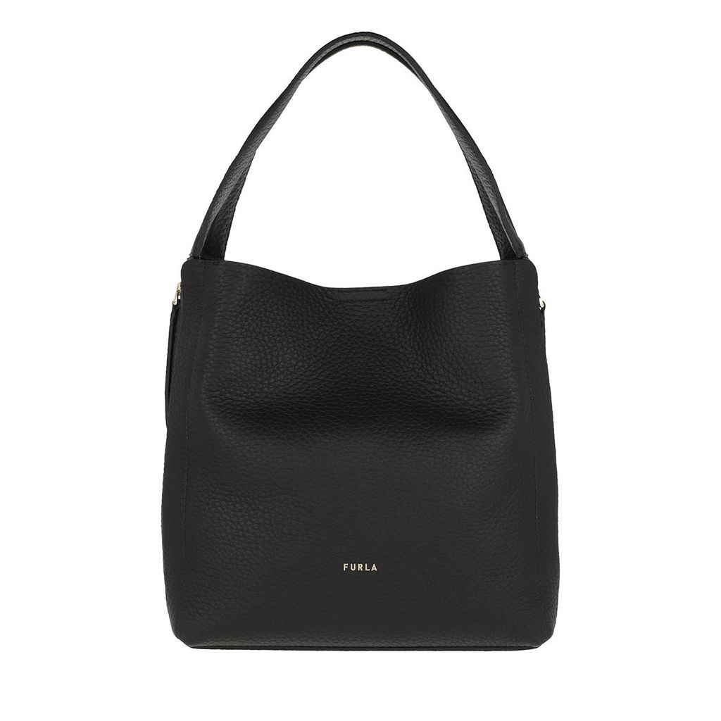 Hobo Bags - Grace Medium Hobo Bag Nero Talco - black - Hobo Bags for ladies