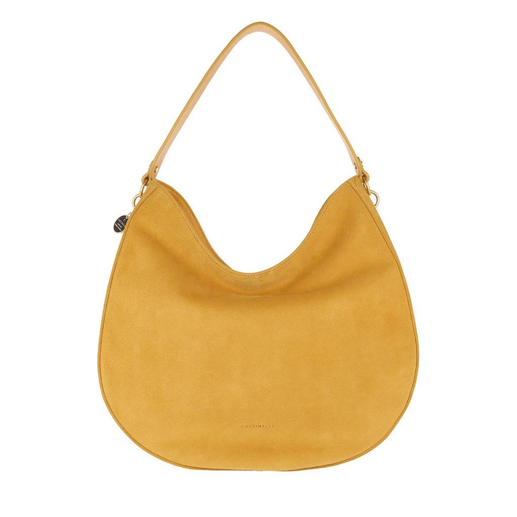 Hobo Bags - Alpha Suede Hobo Bag Sun - yellow - Hobo Bags for ladies
