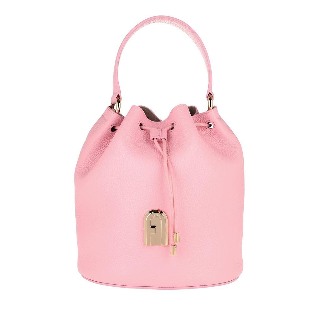 Bucket Bags - Sleek Small Drawstring Rosa Chiaro Toni Nero - rose - Bucket Bags for ladies