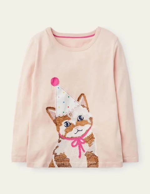 Superstitch Animal T-shirt Pink Christmas Boden, Pink