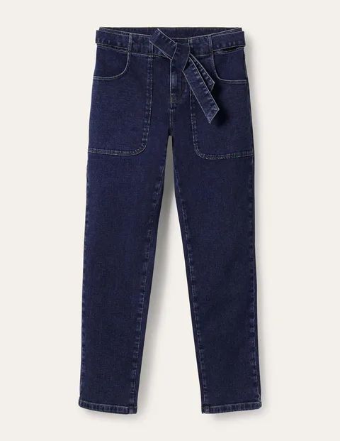 Patch Pocket Girlfriend Jeans Denim Women Boden, Mid Vintage