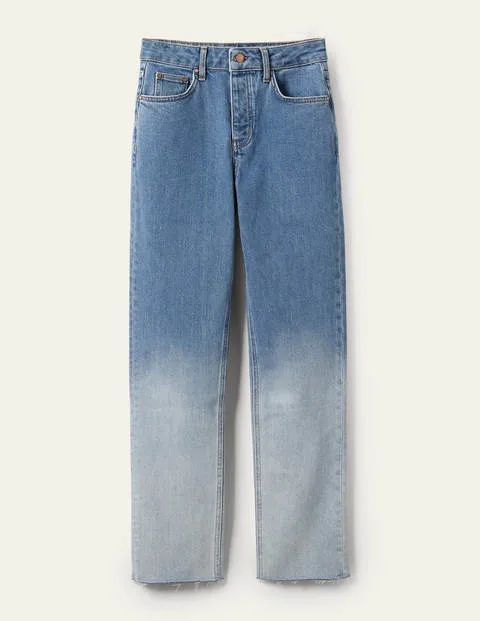 Relaxed Straight Jeans Denim Women Boden, Light Vintage Ombre