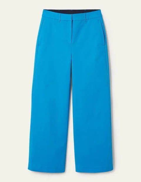 High Waisted Tailored Trousers Blue Women Boden, Moroccan Blue