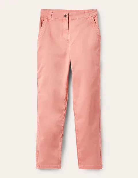 Classic Chino Trousers Pink Women Boden, Mauve Flower Pink