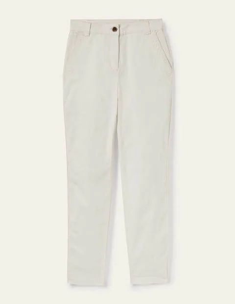 Classic Chino Trousers White Women Boden, Ecru