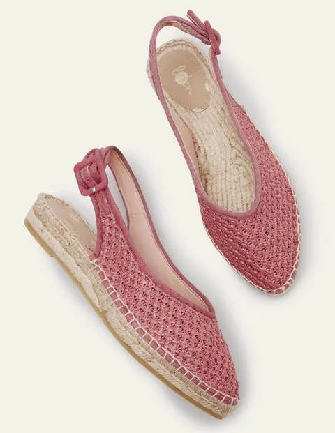 Slingback Espadrille Sandals Red Women Boden, Woven Dusty Red
