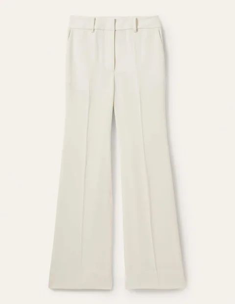 Relaxed Bootcut Trouser Ivory Women Boden, Ivory