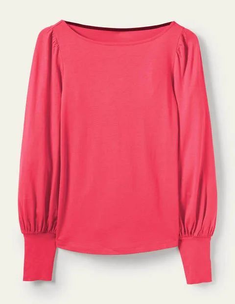 Supersoft Boat Neck Top Radish Women Boden, Radish