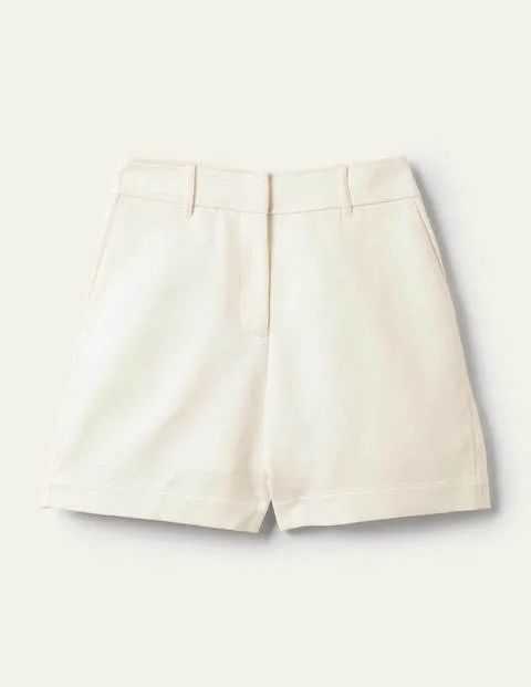 Carrie High Waisted Shorts Ivory Women Boden, Ivory