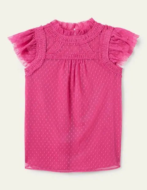 Edie Sleeveless Tulle Top Pink Women Boden, Party Pink
