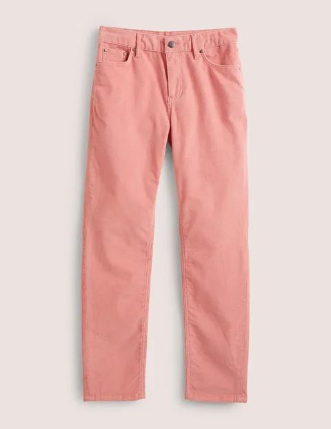 Corduroy Slim Straight Jeans Pink Women Boden, Almond Pink