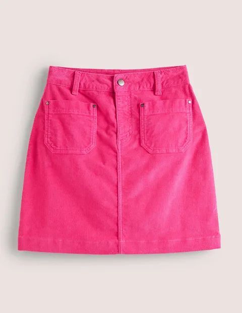 Corduroy Mini Skirt Pink Women Boden, Wild Watermelon Pink