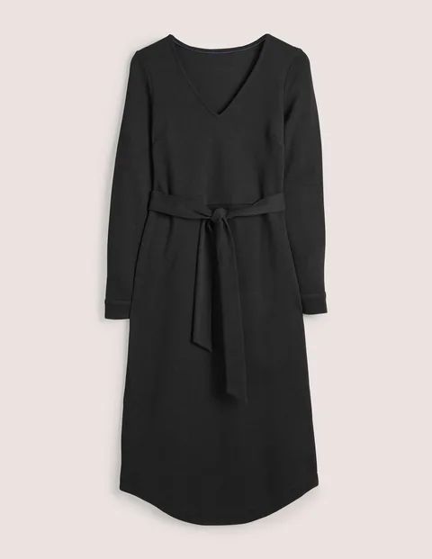 Column Jersey Midi Dress Black Women Boden, Black