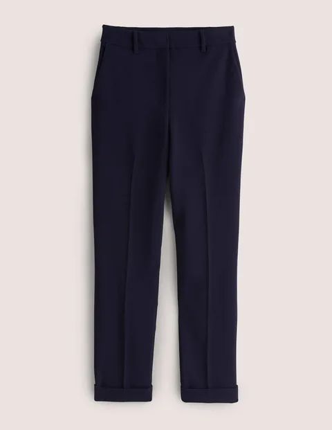 Tailored Turn Up Trousers Navy Women Boden, Navy