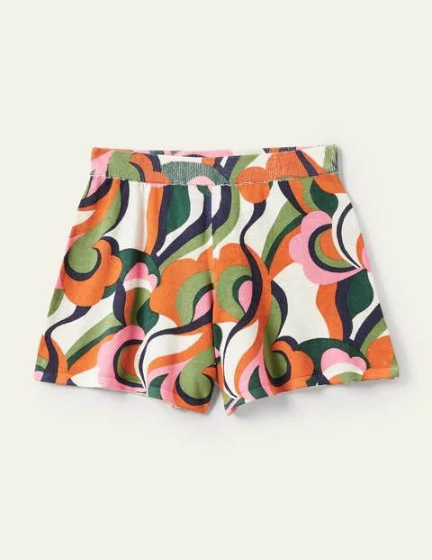Cara Knitted Shorts Multicouloured Women Boden, Abstract Swirl, Multi