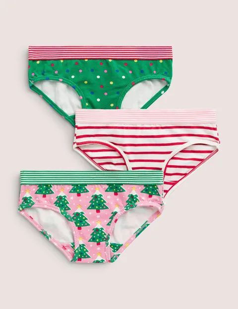 Christmas Pants 3 Pack Multicouloured Christmas Boden, Multi Christmas