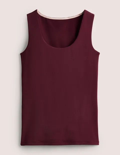 Double Layer Front Vest Burgundy Women Boden, Mulled Wine Purple