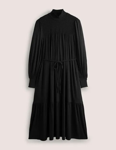 High Neck Jersey Maxi Dress Black Women Boden, Black